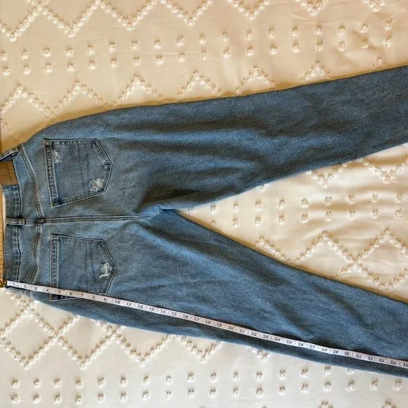 American Eagle Curvy Mom Ripped Stretch Jeans SIZE 0 - Picture 8 of 12